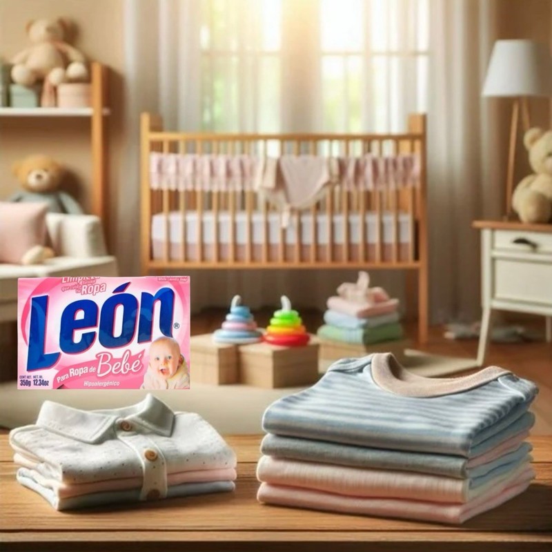 3X LEON Jabón para Ropa de Bebé 🇲🇽 Bar Laundry Soap, 350g, 3 Pack gallery