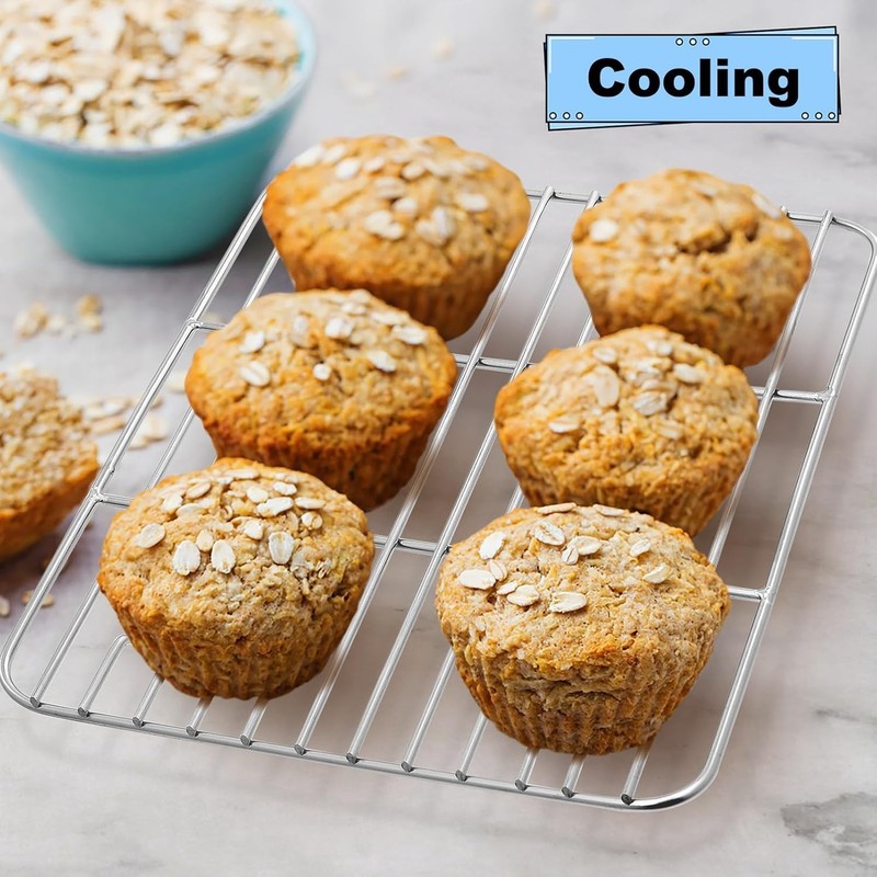 2-Pack Cooling Racks, Non-Toxic Stainless Steel, Perfect for Baking gallery