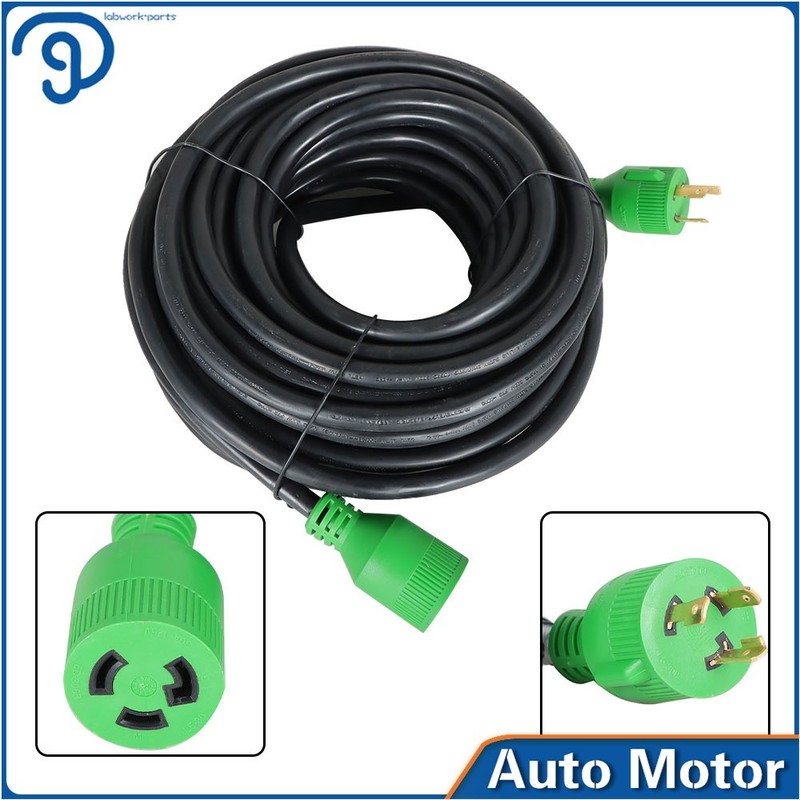 3 Prong 30 A Adapter Plug Generator Extension Cord 10-100 Ft NEMA L5-30P/L5-30R gallery