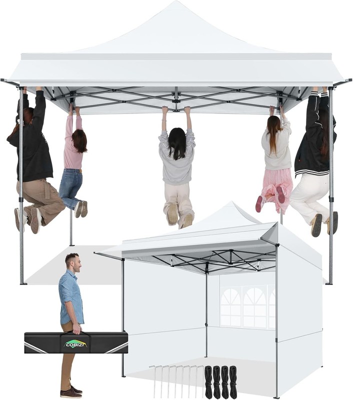 10x10ft Pop Up Canopy with Removable Awning Heavy Duty Commercial Event Gazebo gallery