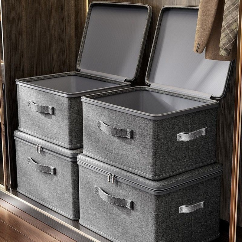 4Pcs Extra-large foldable cationic storage box,waterproof storage box gallery