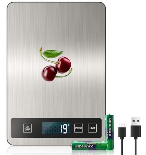 【33 lb & USB Rechargeable】 Digital Kitchen Food Scale Kitchen Scale, B1 gallery