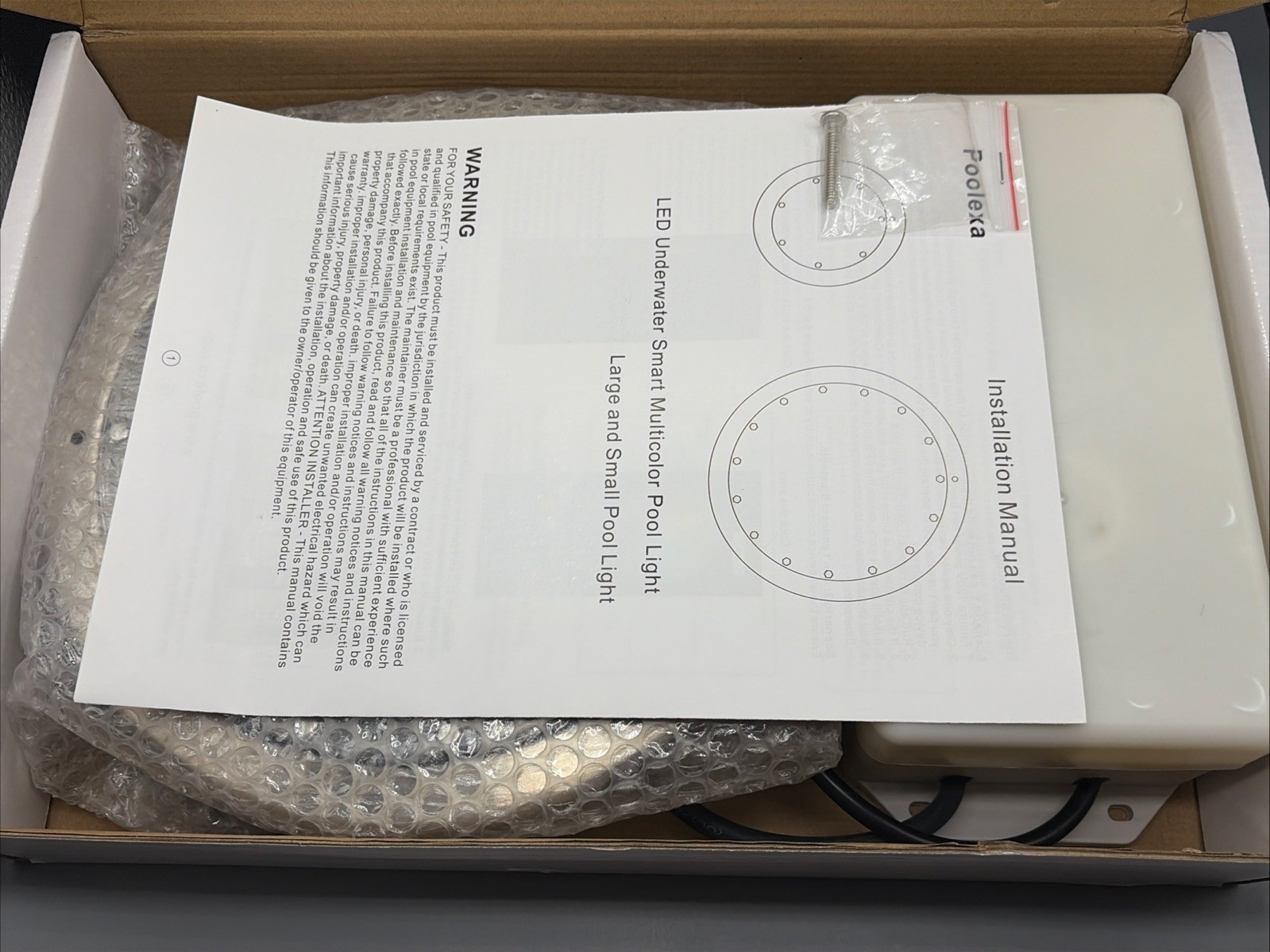 Poolexa 10 Inch Large LED Multicolor Inground Pool Light W/ Controller SS1050X gallery
