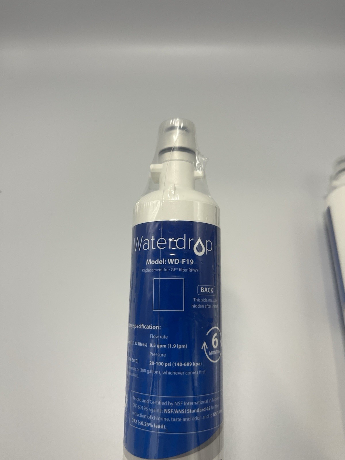 Waterdrop Refrigerator Water Filters WD-F19, Replacement For GE RPWF Lot Of 5 gallery