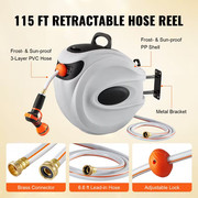 VEVOR Retractable 65 ft x 5/8 inch 180° Swivel Wall-Mounted Garden Water Hose gallery