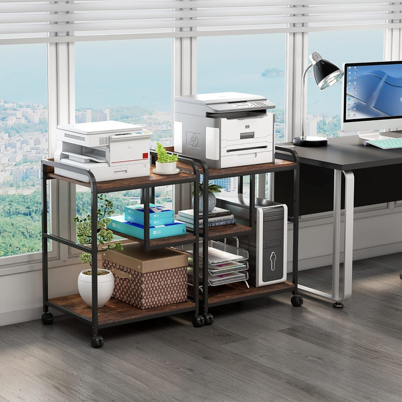 22 X 18 Inch Large Printer Stand, Mobile Printer Table with Wheels for Home Offi gallery