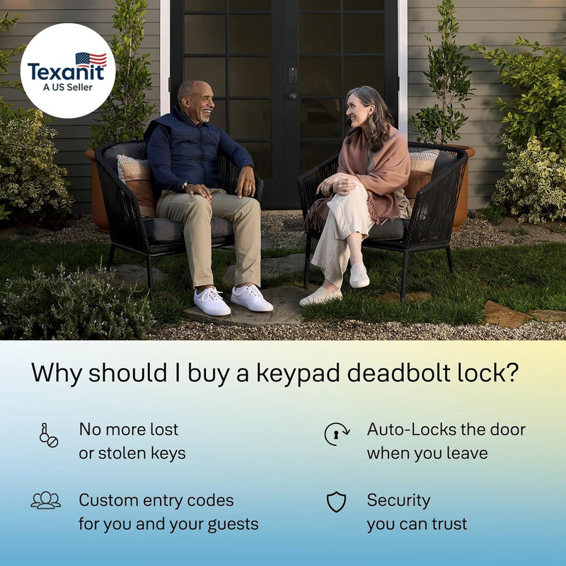 Black Suede Code Keypad Deadbolt Front Door Lock for Keyless Entry, YED210-NR-BS gallery