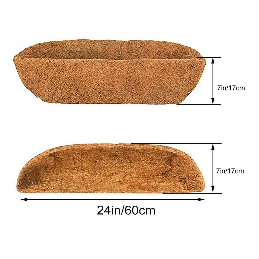 2x 24"/30"/36" Coco Liner Trough Coco Fiber Replacement Liner Wall Flower Basket