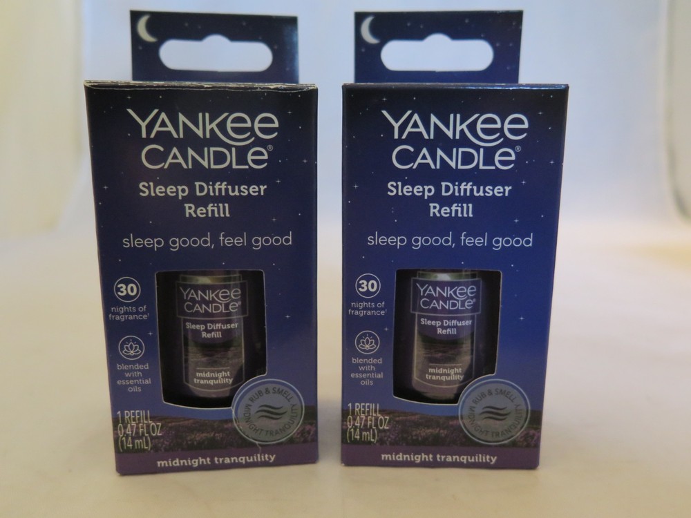 Yankee Candle Sleep Diffuser Refill - Lot of 2 - Midnight Tranquility - New - b1