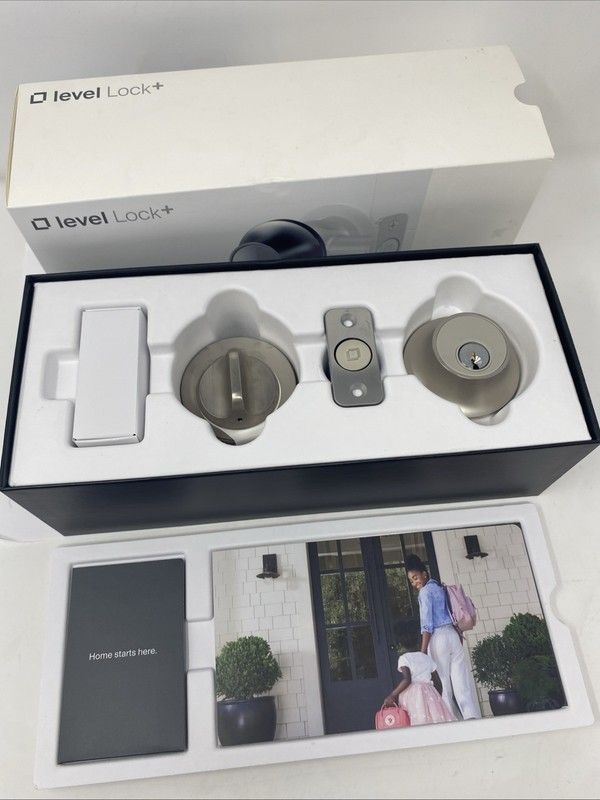 Level Touch Satin Nickel Bluetooth Single Cylinder Deadbolt Invisible Smart Open gallery