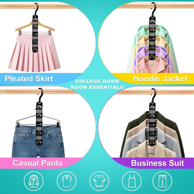 Effortless Access Hangers – 8 Pack Heavy-Duty Multi-Functional Space Saver gallery