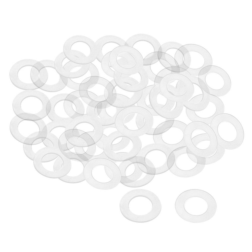 Nylon Flat Washers for M16 Screw Bolt 28mm OD 1mm Thick Clear 50PCS