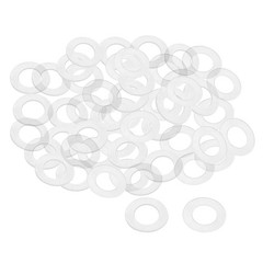 Nylon Flat Washers for M16 Screw Bolt 28mm OD 1mm Thick Clear 50PCS