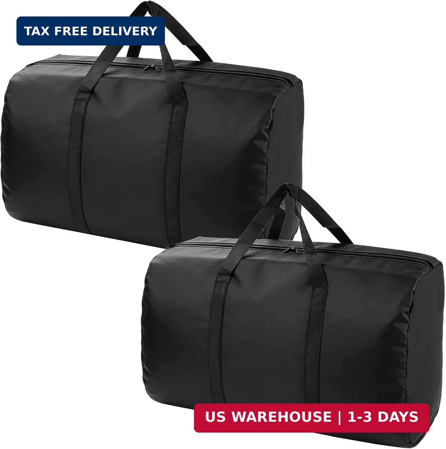 2 Pack 96L Extra Large Moving Bags with Zippers & Carrying Handles for Storage, gallery