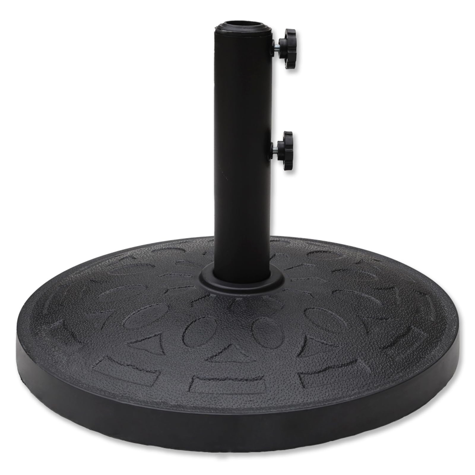 31 lb Round Plastic Built-in Cement Outdoor Umbrella Base, Heavy Duty Concret... gallery