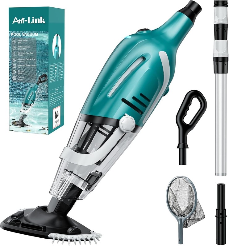 Rechargeable Handheld Pool Vacuum Cleaner 75Min Suction Leaf Sand Hot Tubs gallery