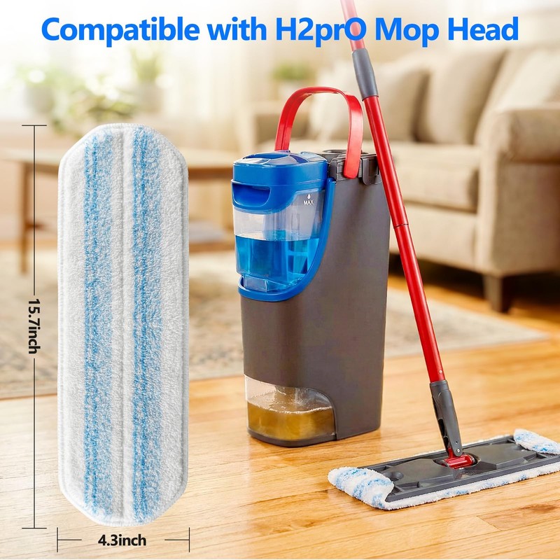 20 Pack Mop Replacement Pads for O Cedar H2pro Flat Mops,Mop Pads for O-Cedar... gallery