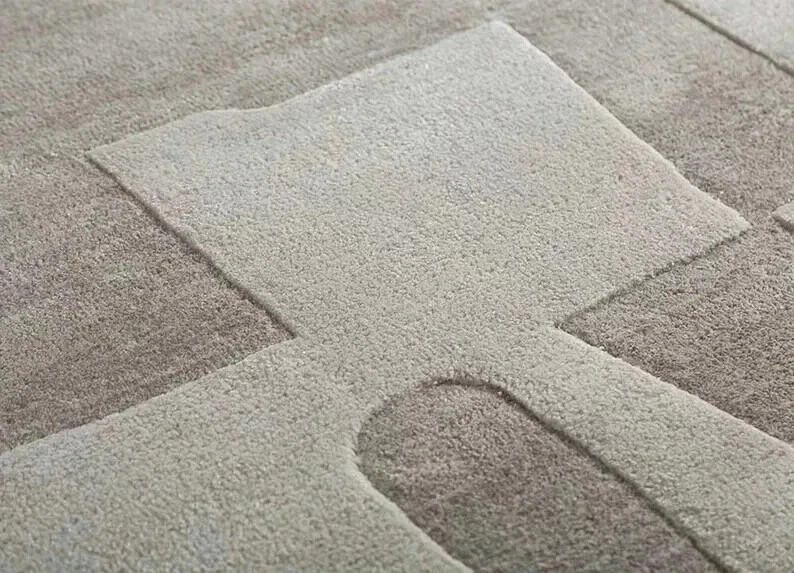 New Handmade Wool & Viscose Hand Tufted Modern Design Carpet For Bedroom Rug gallery