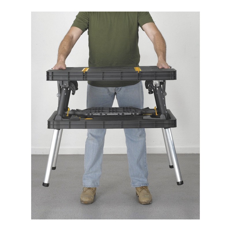 Keter Folding Work Table with Two Adjustable Clamps, 1000-Lb. Capacity, Model# gallery