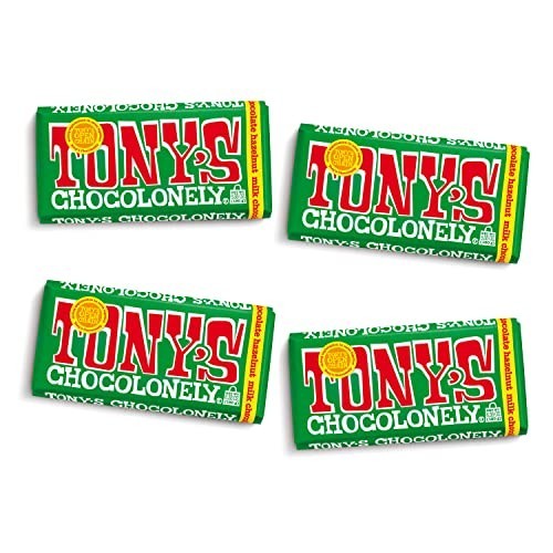Belgian Milk Chocolate Hazelnut Candy Bars - Fairtrade, 32% Cacao, 4 Pack, 6.35 gallery