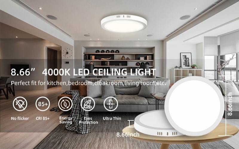 Ultra Thin LED Ceiling Light 20W 30W Square Round Panel Lamp Indoor Bedroom Livi gallery
