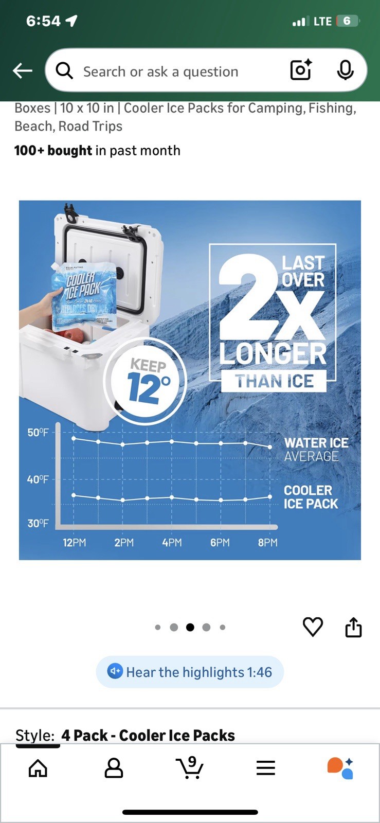 4 Pack X 3 Reusable Ice Packs for Cooler Up to 48 Hours Freezer Packs Coolers gallery