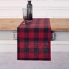 Linen Check Table Runner 48 inch – 100% Pure Linen 14 x 48 Inch Red & Black gallery