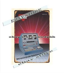 1983 Heltzel Microcomputer Concrete Batch System metal tin sign metal wall art