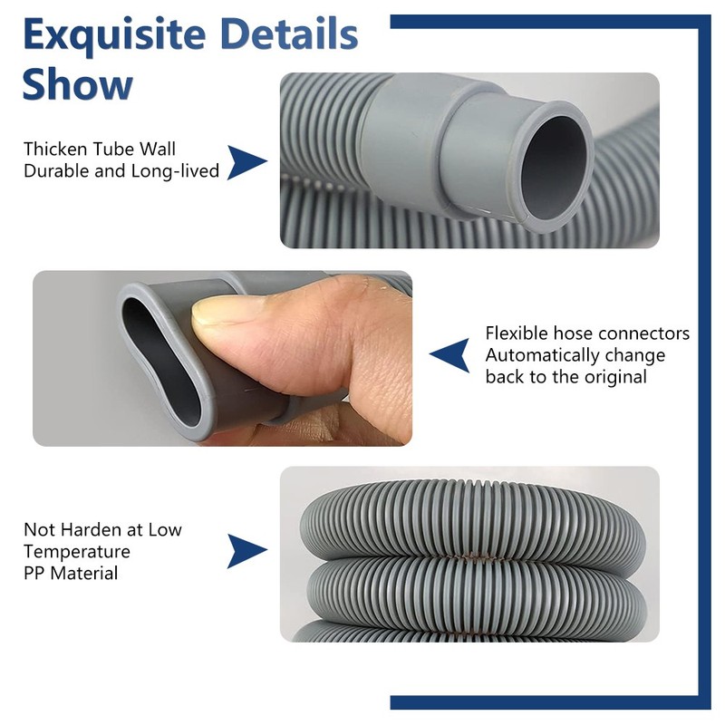 5-16ft Universal Washing Machine Drain Hose Extension Kit Corrugated Discharge gallery