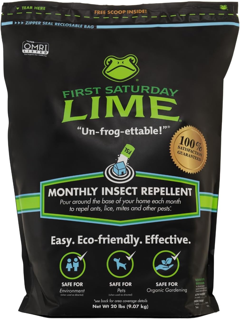 First Saturday Lime 20lb Bag - Monthly Insect Shield - Free Shipping. gallery