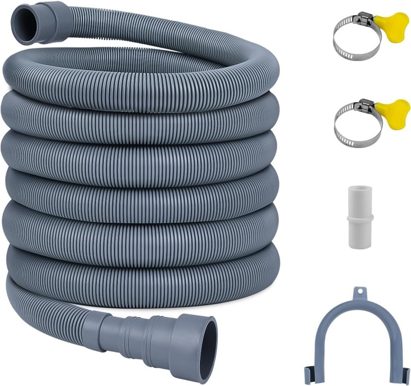 20FT Universal Washing Machine Drain Hose Extension Kit - Heavy Duty Flex Pipe gallery