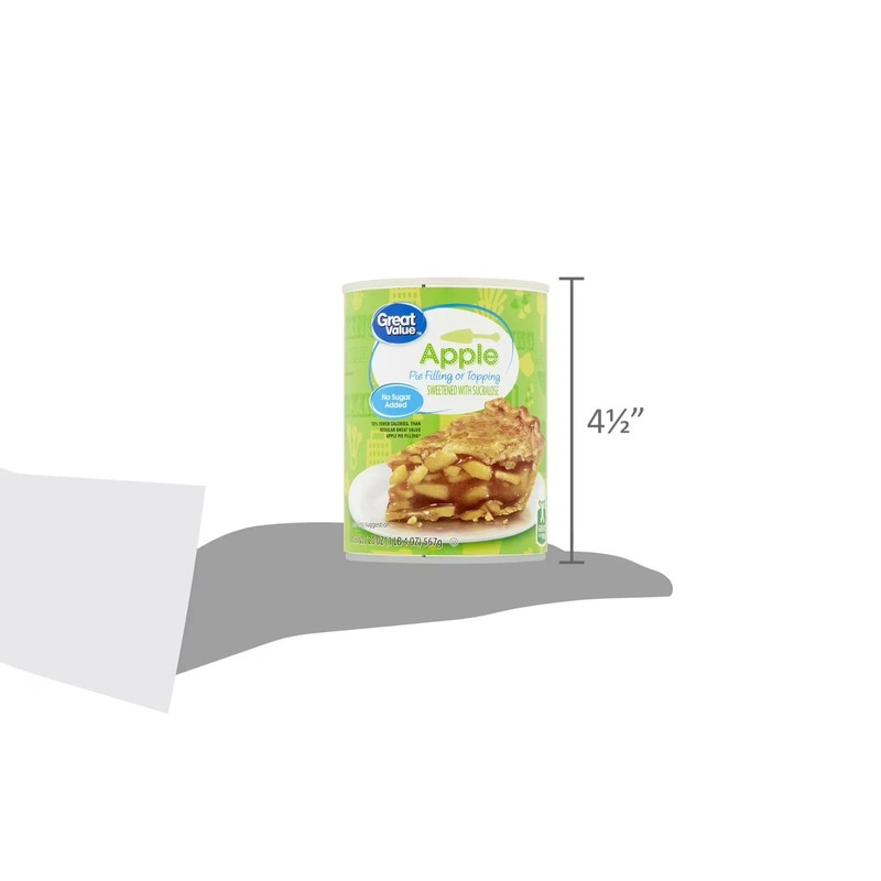 (4 pack) Great Value No Sugar Added Apple Pie Filling & Topping, 20 oz... gallery