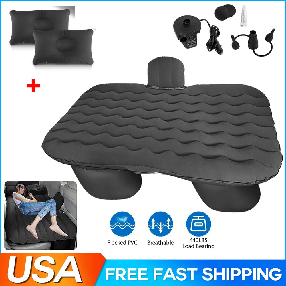 Inflatable Car Bed Air Mattress Back Seat Portable Travel Camping Sleep Pad SUV gallery