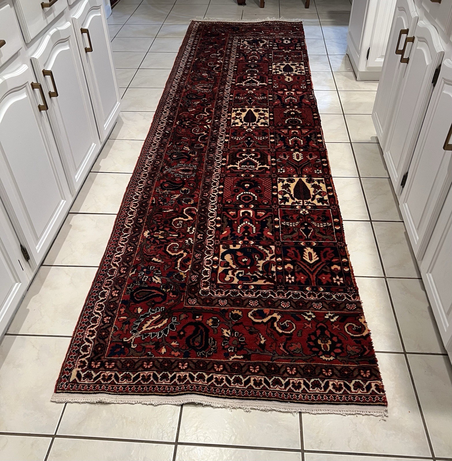 3 x 13 ft Sampler Bakhtiari Hand knotted Transitional Runner Rug gallery