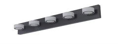 Flynama 37-in 5 -Light Black Integrated LED Modern/contemporary Vanity light