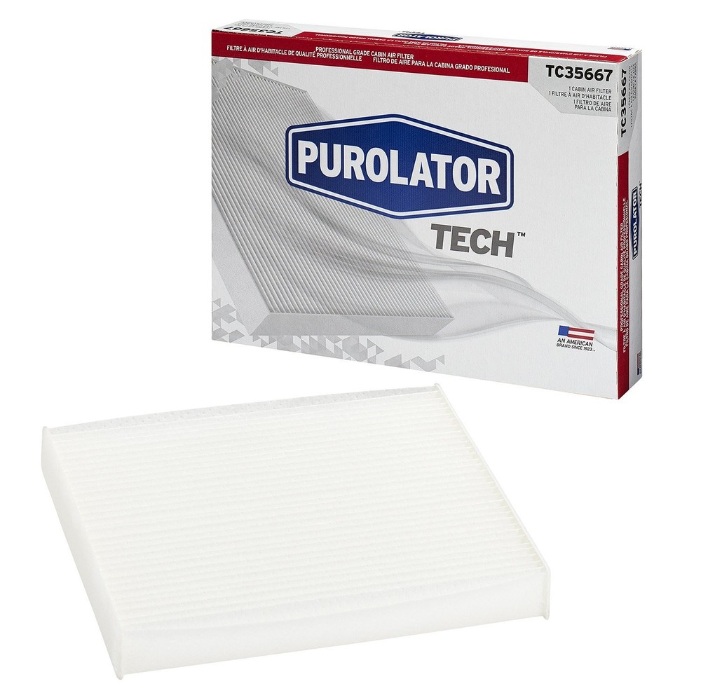Purolator TECH Cabin Air Filter Replaceable for Improved Airflow and Comfort