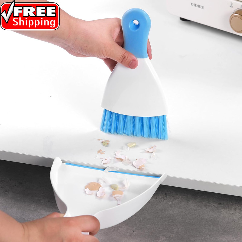 Mini Dustpan and Brush Set 2 Pack, Small Broom and Dustpan Set Dust Pan and Mini gallery