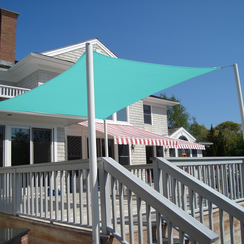 5-24ft Turquoise Rectangle Waterproof Sun Shade Sail w/8" Hardware Kit Yard Deck gallery