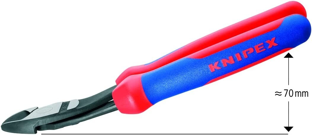 Knipex 74 22 200 8-Inch High Leverage Angled Diagonal Cutters - Comfort Grip gallery