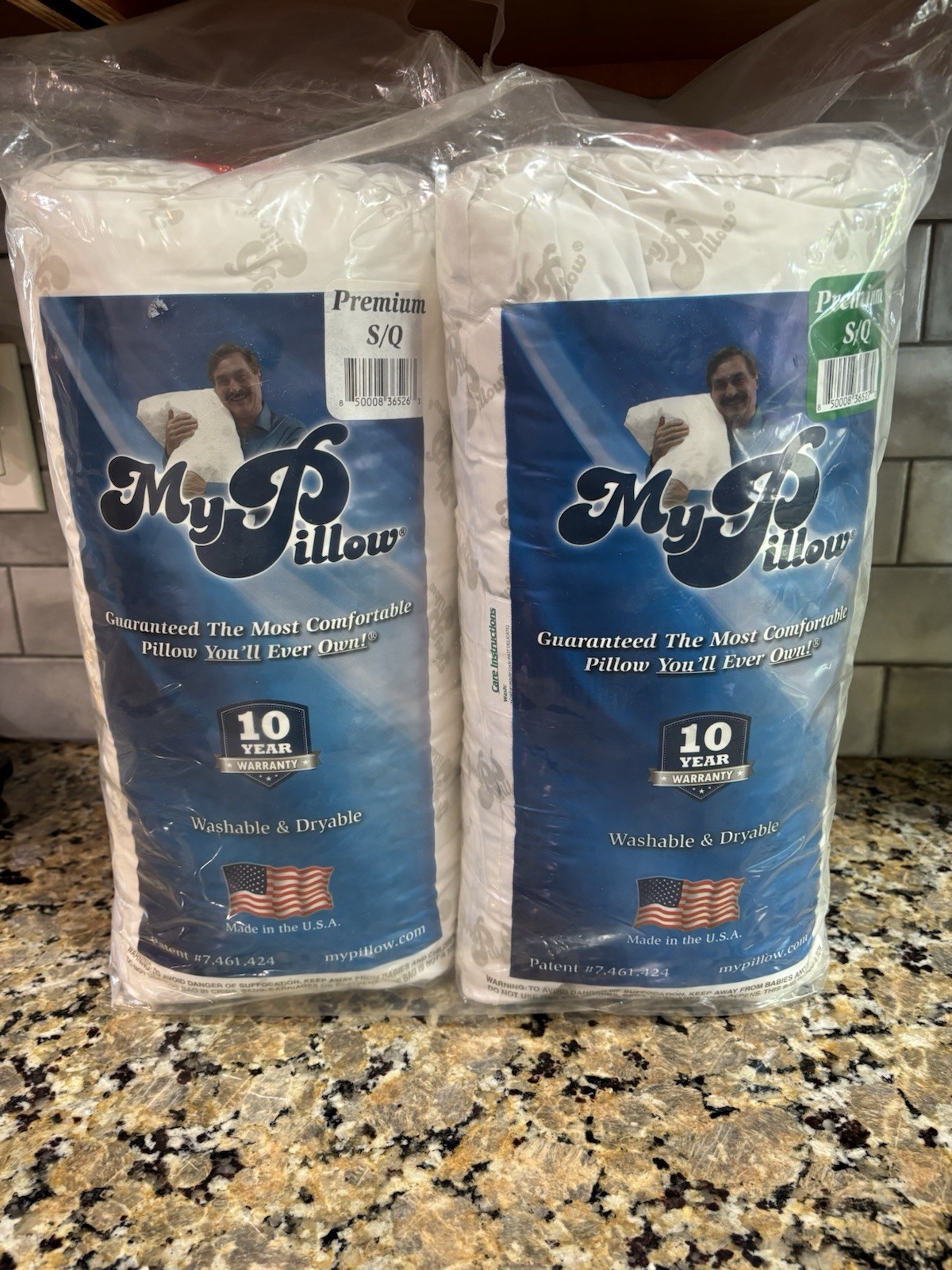 Two My Pillow Premium S/Q Size Washable Dryable Bed Pillows NEW gallery