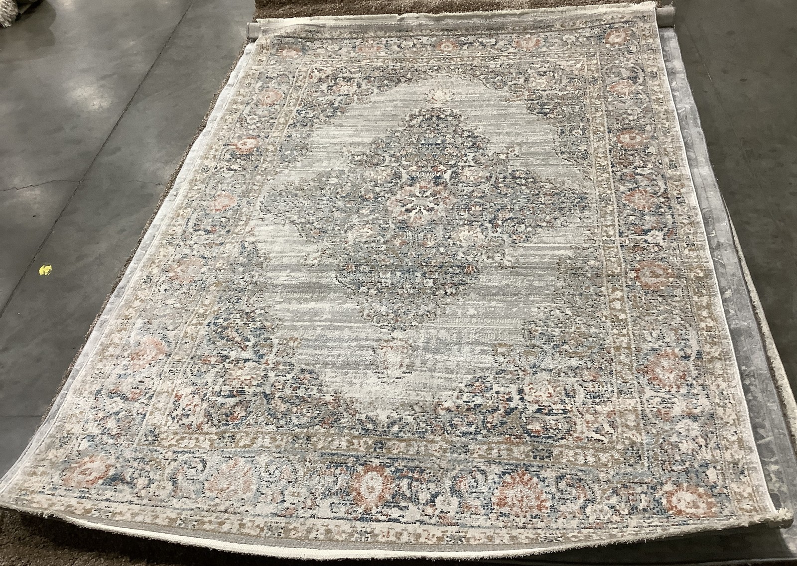 GREY / ROSE 5'-3" x 7'-6" Binding Stain Rug, Reduced Price 1172685429 SHV726F-5 gallery