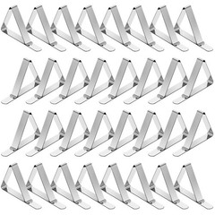 Tablecloth Clips 32 Pack Picnic Table Clips, Stainless Steel Table Cloth Hold…