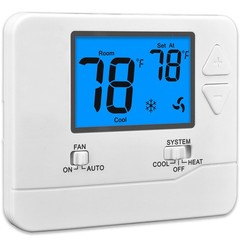 Suuwer Non-Programmable Thermostats for Home 1 Heat/1 Cool Conventional Singl…