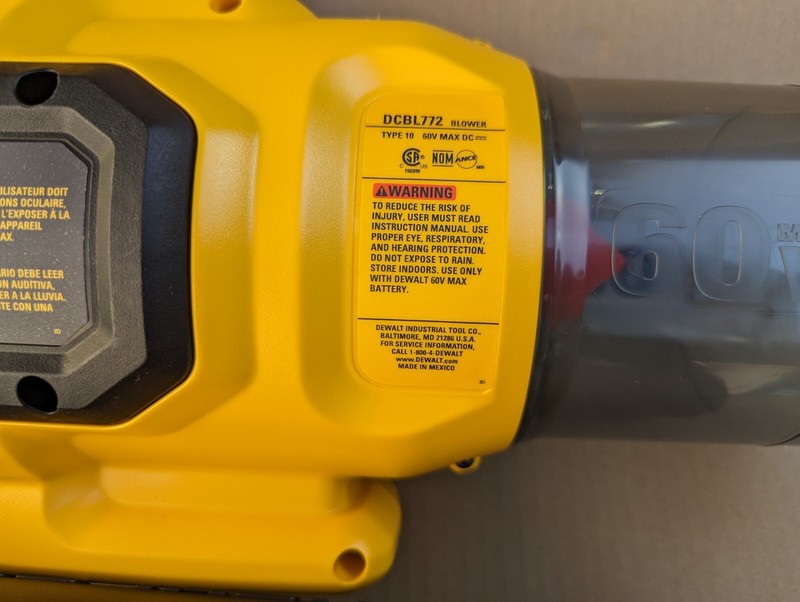 DeWALT 60V FlexVolt Handheld Axial Blower Brushless DCBL772B DCBL772 gallery