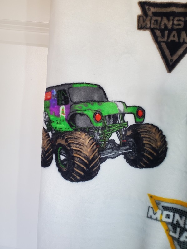 Monster Jam Oversized Plush Throw Blanket 90in X 90in White 🔥 Exclusive 2025 gallery