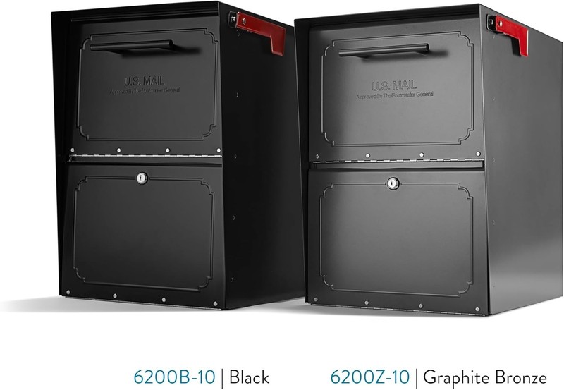 Architectural Mailboxes 6200B-10 Oasis Classic Locking Post Mount Parcel Mailbox gallery