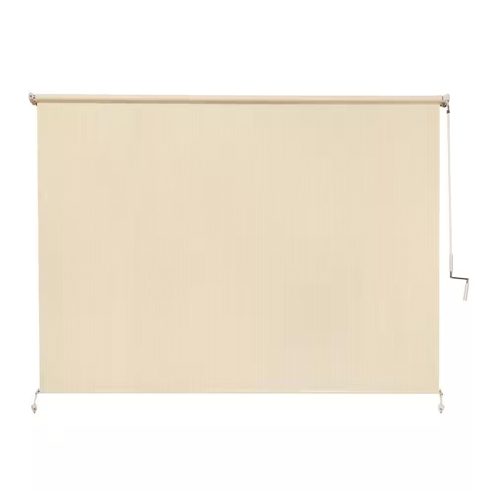 Sesame UV Blocking Fade Resistant Fabric Exterior Roller Shade 96 In. W X 72 In. gallery