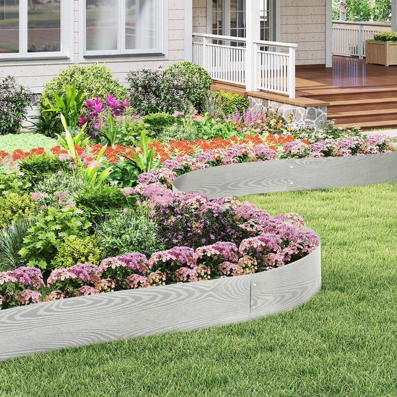 6-Pack 20 FT Galvanized Metal Landscape Edging Heavy-Duty Metal Garden Border gallery