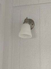 Silver tone wall sconce – REDUCED! Can be positioned facing up or down