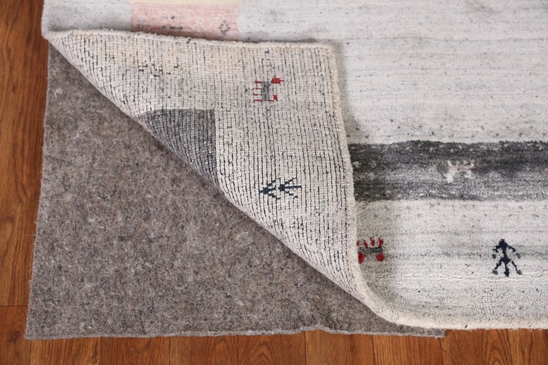 Bordered Eye-catching Gabbeh Area Rug Handmade Wool 5x8 ft gallery
